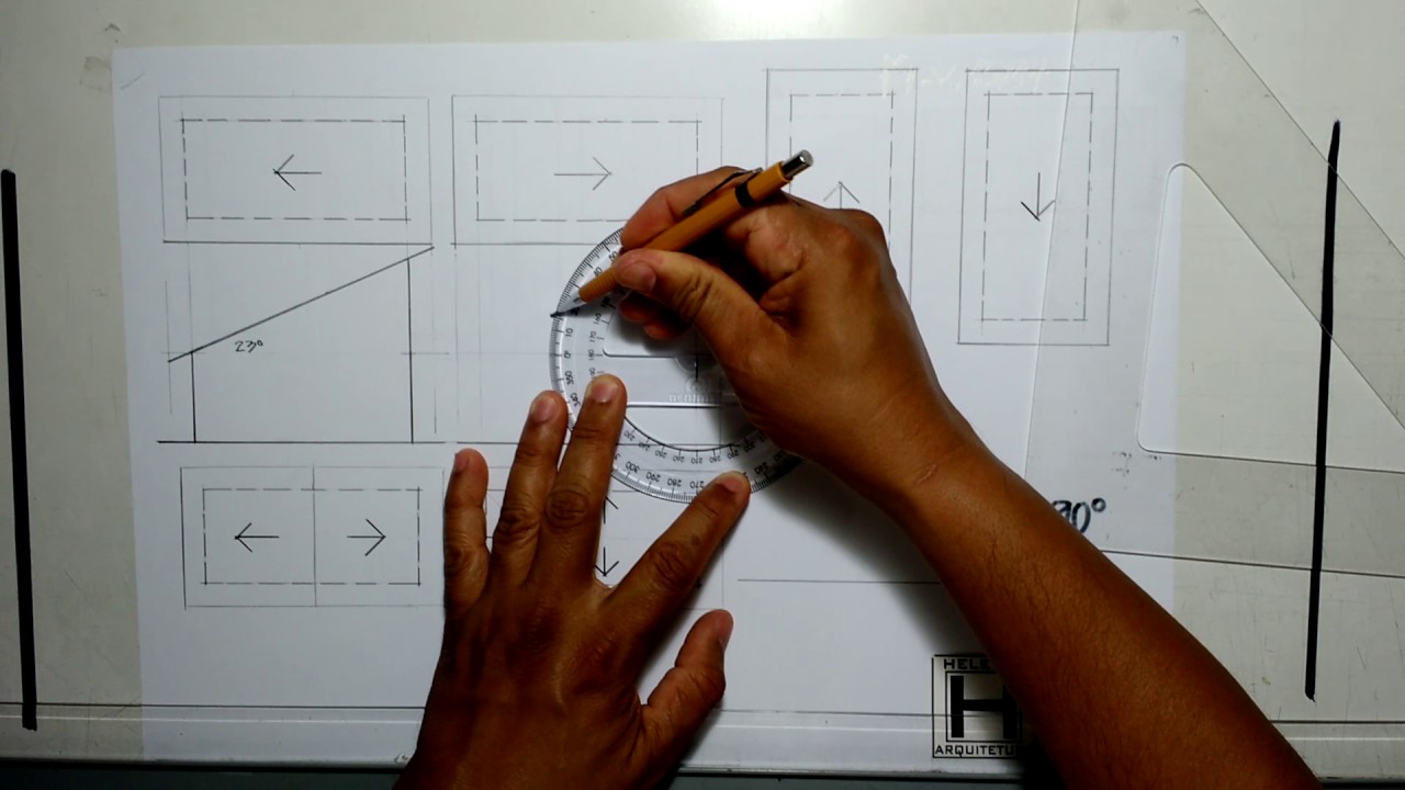 Divisão de Águas da Cobertura e desenho das Vistas ou fachadas