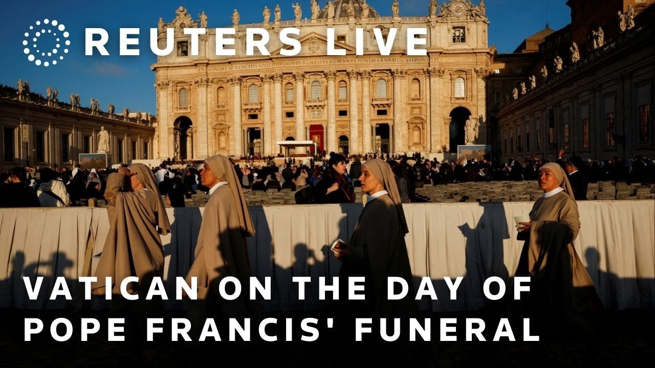 LIVE: Views of the Vatican on the day of Pope Francis' funeral