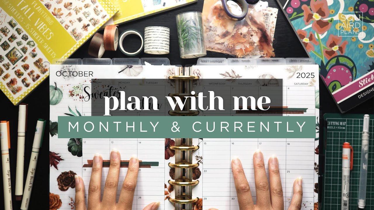 OCTOBER PLAN WITH ME :: Memory & Currently Page Monthly Planner Setup in a Classic Happy Planner
