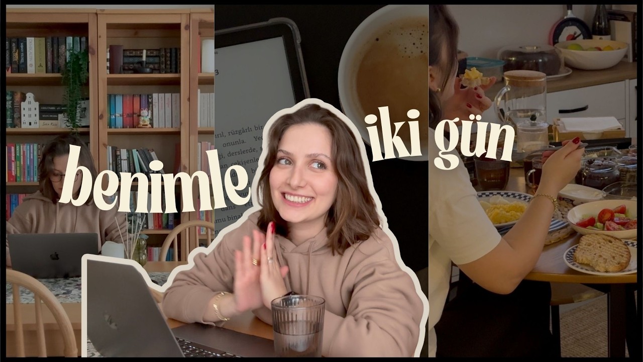 benimle iki gün | sakin bir pazar’dan yeni haftaya, evden çalışma & rutinler