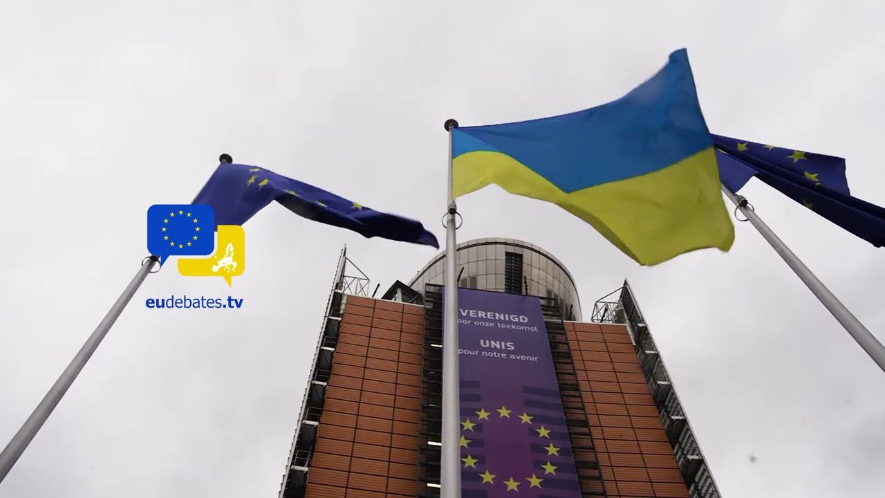 Four Years of War &mdash; Europe Stands With Ukraine! Ukrainian Flag Raised at EU Commission Berlaymont!