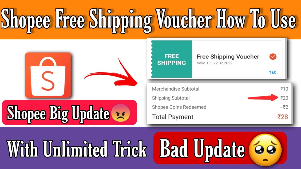 Shopee Free Shipping Voucher | shopee app free shipping voucher | shopee app new update | shopee app