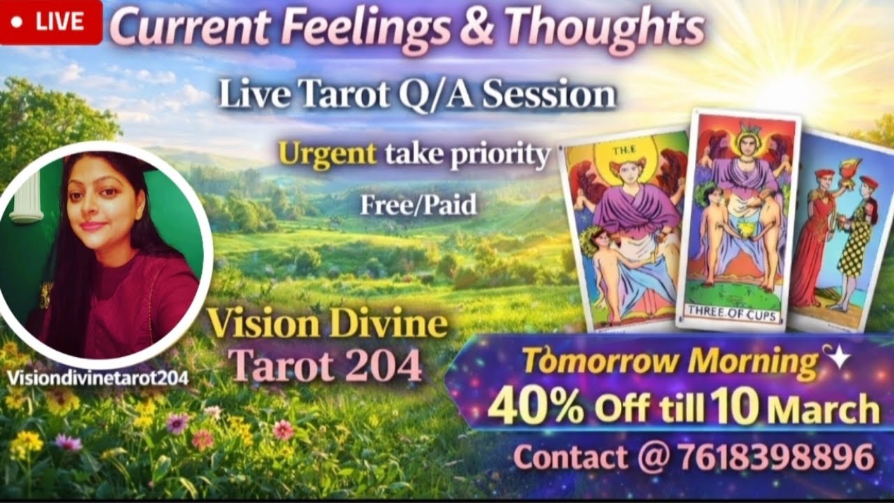 LIVE Tarot Reading 🔮Ask NOW | Current Feelings & Next Action | FREE / PAID / Superchat Priority Q&A