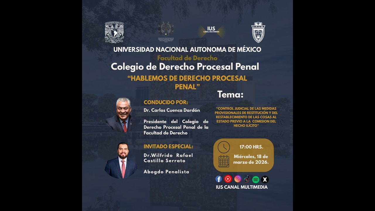 Control Judicial de las Medidas Provisionales de Restitución y del Restablecimiento de las Cosas.