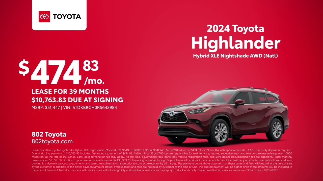Toyota Highlander 12/07/2024 4652730