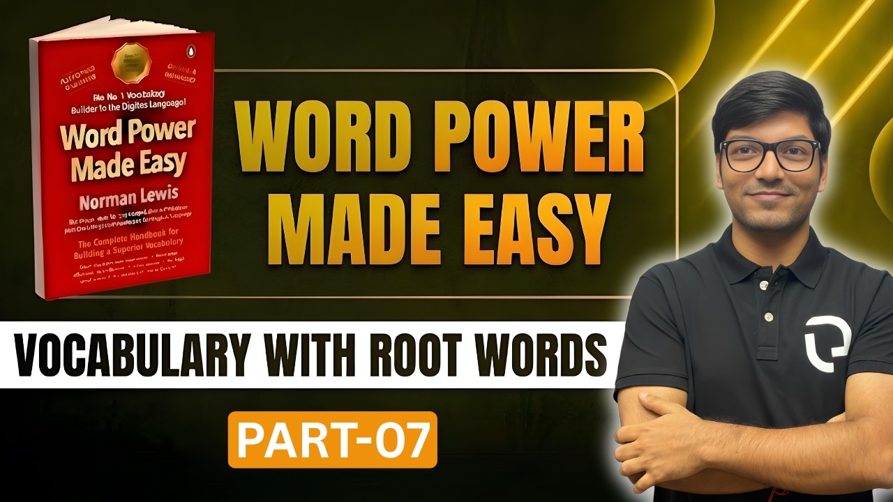 Word Power Made Easy | (Part 7) | Vocabulary for Law Entrance Exams | JMI, MHCET, AMU & CUET