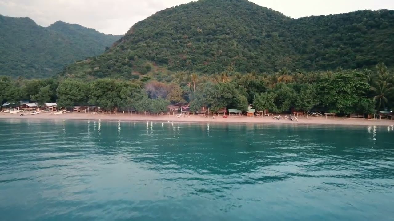 Cinematic Pantai Nipah - Lombok AERIAL Free Cinematic Drone Footage 4K