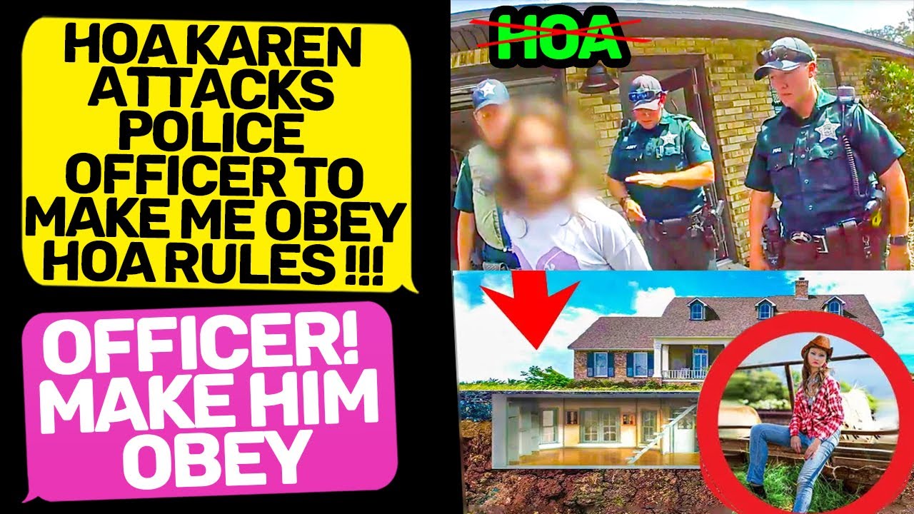 HOA Karen calls 911! Officer, tow his car MAKE HIM OBEY! I'm the Owner not Member r/EntitledPeople