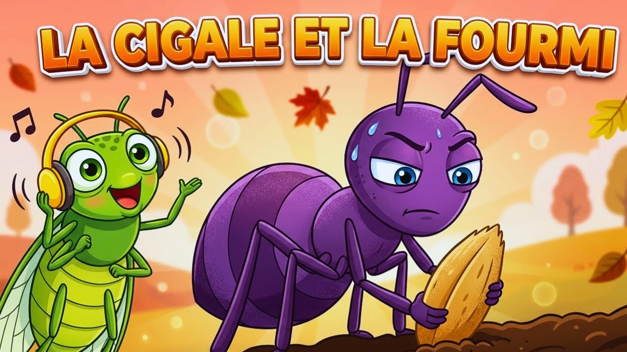 LA CIGALE ET LA FOURMI 🚨🐜 Conte pour Enfants Choupioty