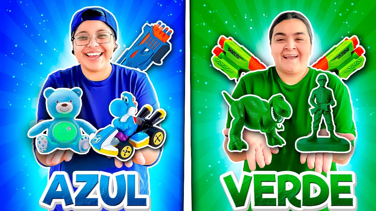 24 HORAS COMPRANDO TODO AZUL Y TODO VERDE 🔵🟢 | Patho