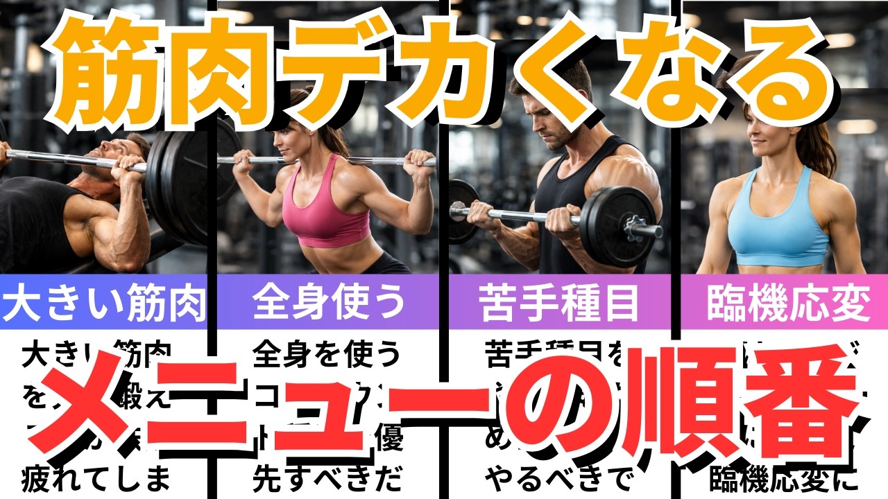 【筋トレ雑学】初心者必見！筋トレの順番を変えて最速で筋肉をデカくしよう【筋トレ疑問】