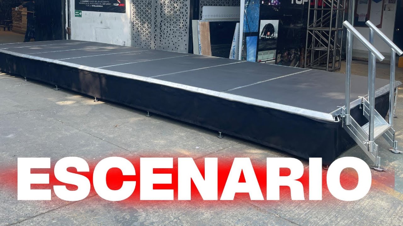 ¿Cómo armar un escenario de tarimas 1.22 x 2.44? - Sistema profesional Topline