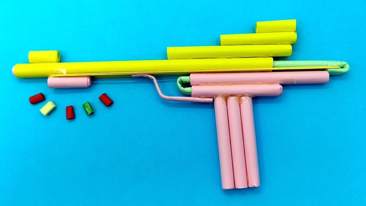 How To Make a Paper Weapons That Hurt - Easy Origami toy Weapons - Paper Weapon Shoots Paper Bullet