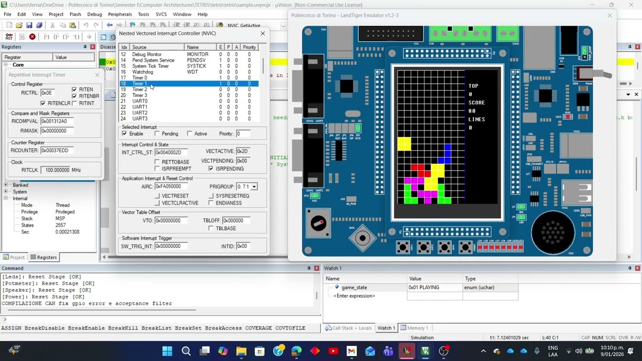 ARM-based Tetris