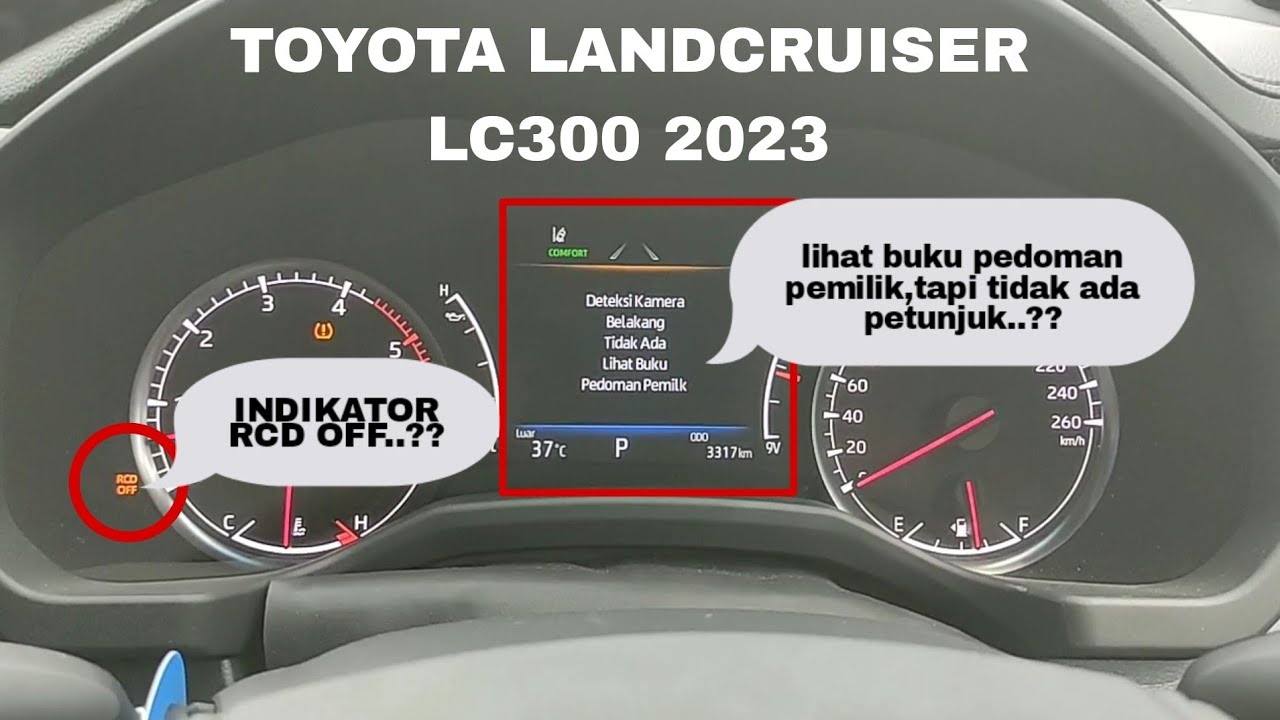 INDIKATOR RCD OFF NYALA,TOYOTA LANDCRUISER LC300 Tahun 2023