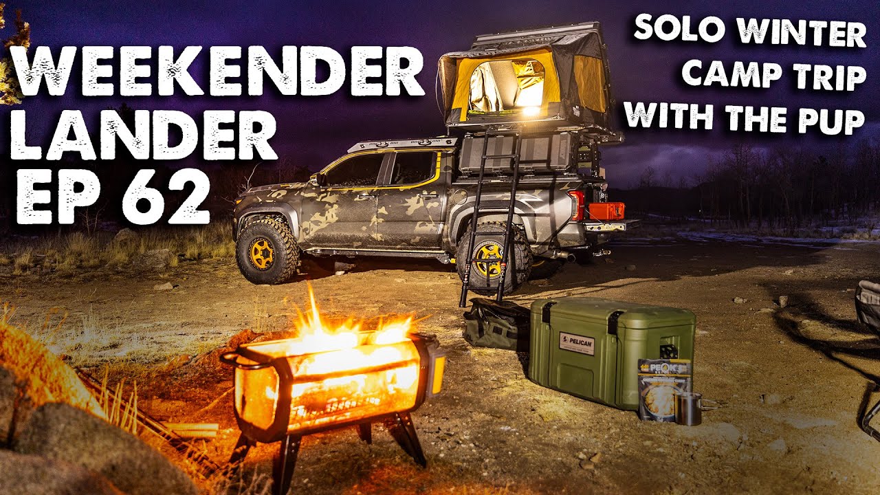 LET'S GO CAMPING AGAIN - WEEKENDERLANDER EP 63 - Solo Winter Camping With Falkor The Dog