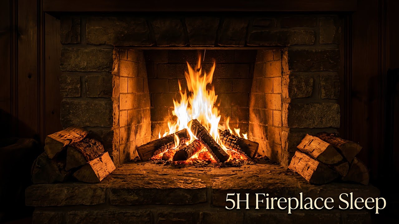 🔥 Fireplace Cozy Night – 5 Hours Crackling Fire Sounds for Deep Sleep