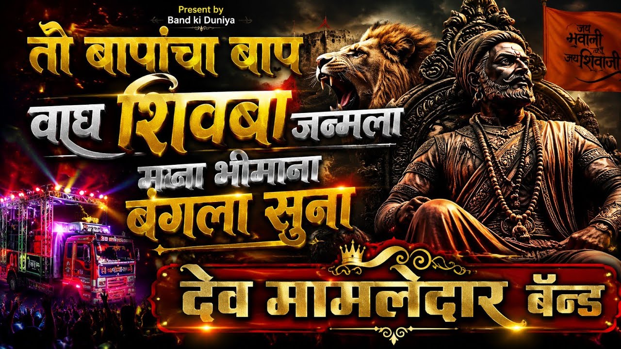 तो बापांचा बाप वाघ शिवबा जन्मला 💥 To bapach bap vaag shivba janmla 🥁Dev Mamledar Band 🎺🎹💥