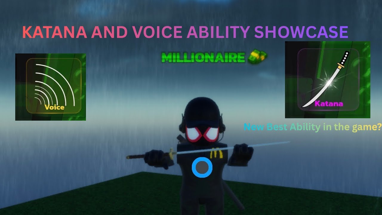 Katana And Voice Abilities Showcase In Hero Legends (Roblox)