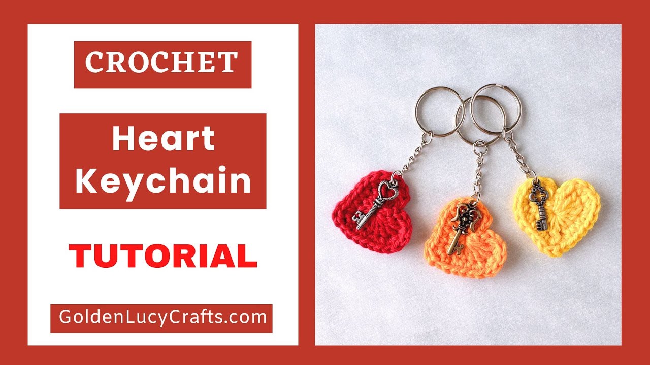 How to Crochet a Heart Keychain