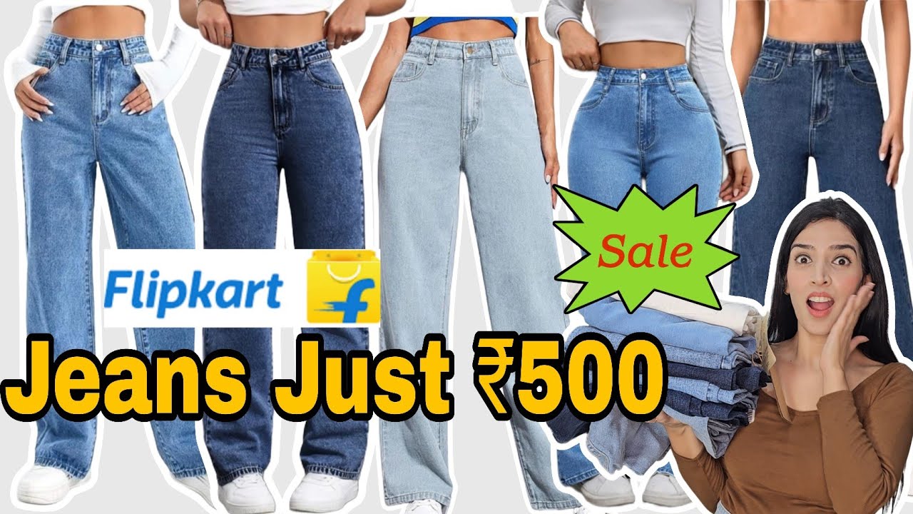 Flipkart Jeans Haul Under 500  *Huge* High Waisted Jeans 😍 Affordable Jeans #flipkart #jeans