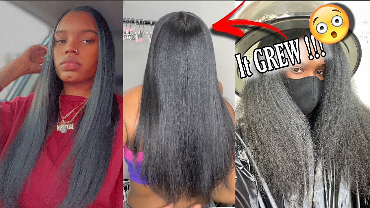 DIY: IT GREW !How I Use Grease To Grow My Hair| My Hair Journey PART 2 Update + Silk Press 😱