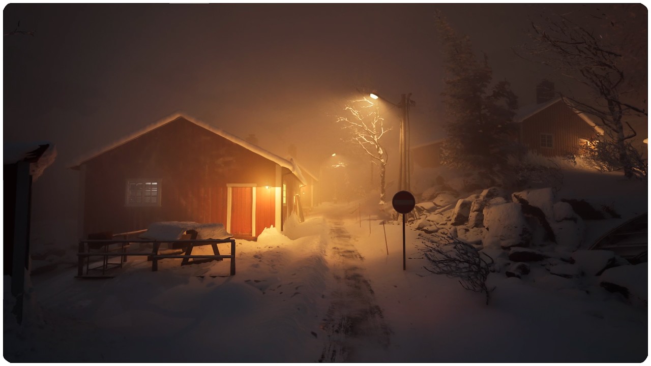 I Have Never Slept so Refreshingly Before: Intense Winter Storm in a Snowy Village | Windy ASMR