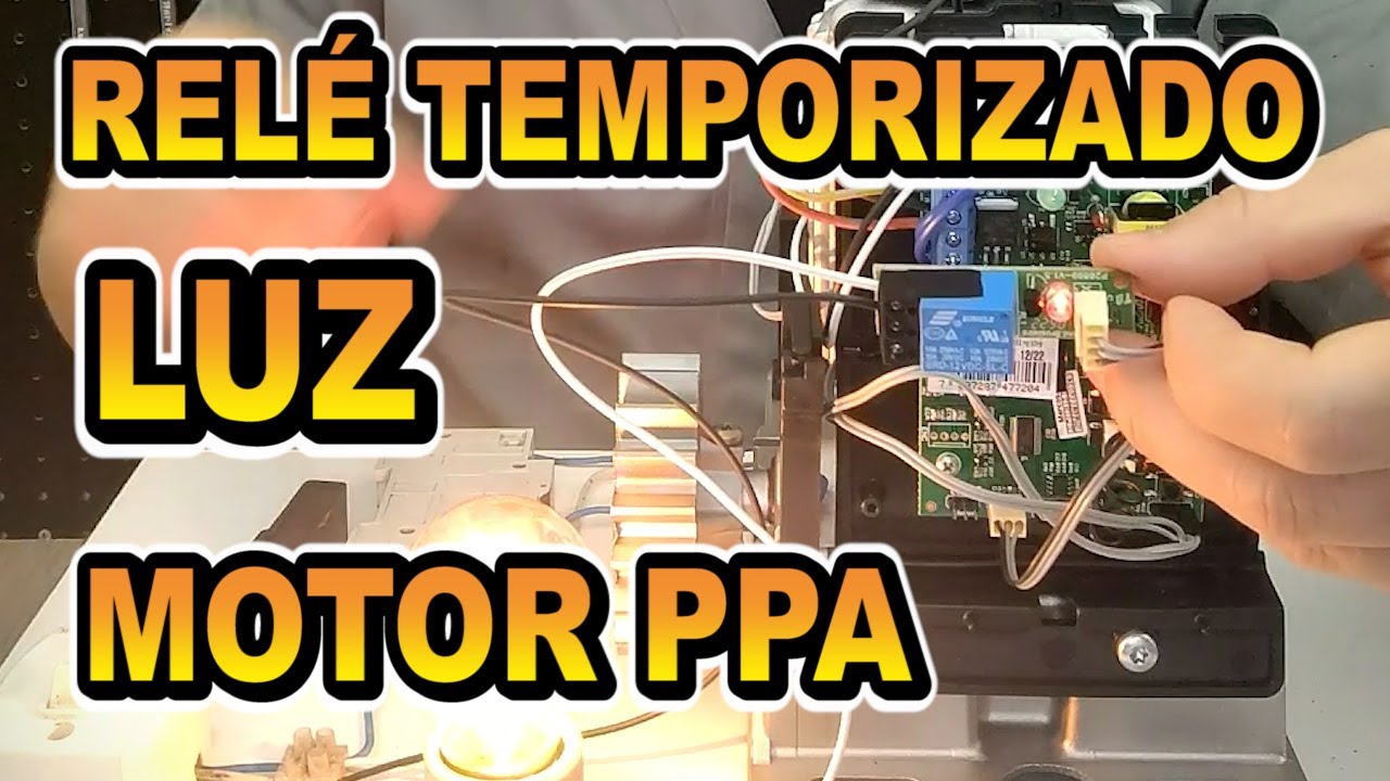 Relé de luz nos motores da PPA . Ligar iluminação enquanto portão estiver aberto