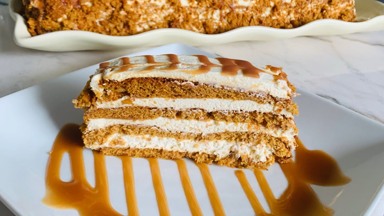 Caramel Medovik (no-rolling layers) Medovik cu Caramel (foi turnate)#medovik#foidemiere#tortpufos