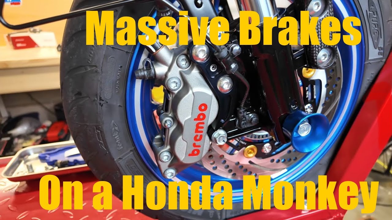 Огромные тормоза Brembo на Honda Monkey