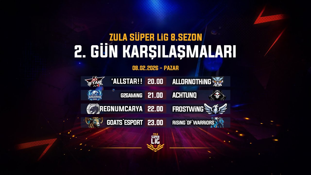 Zula Süper Lig | 8. Sezon | 2. Gün Karşılaşmaları