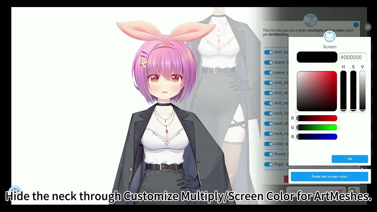 How to attach Cloth asset to Live2D Model 【VtubeStudio】