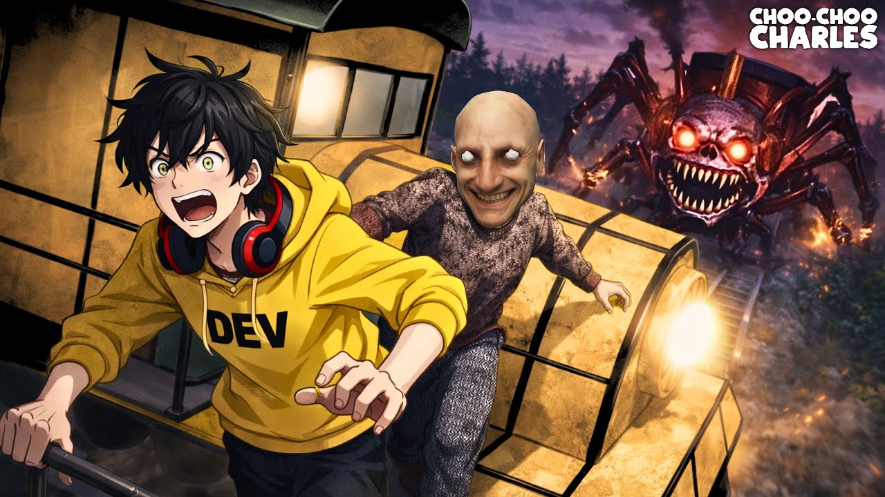 Anzu Senpai Plays Choo Choo Charles 😨| Grandpa and Dev vs Creepy Horror Train