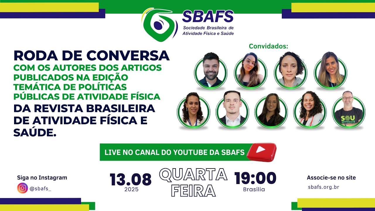 Roda de Conversa – Edição Temática: Políticas Públicas de Atividade Física | RBAFS