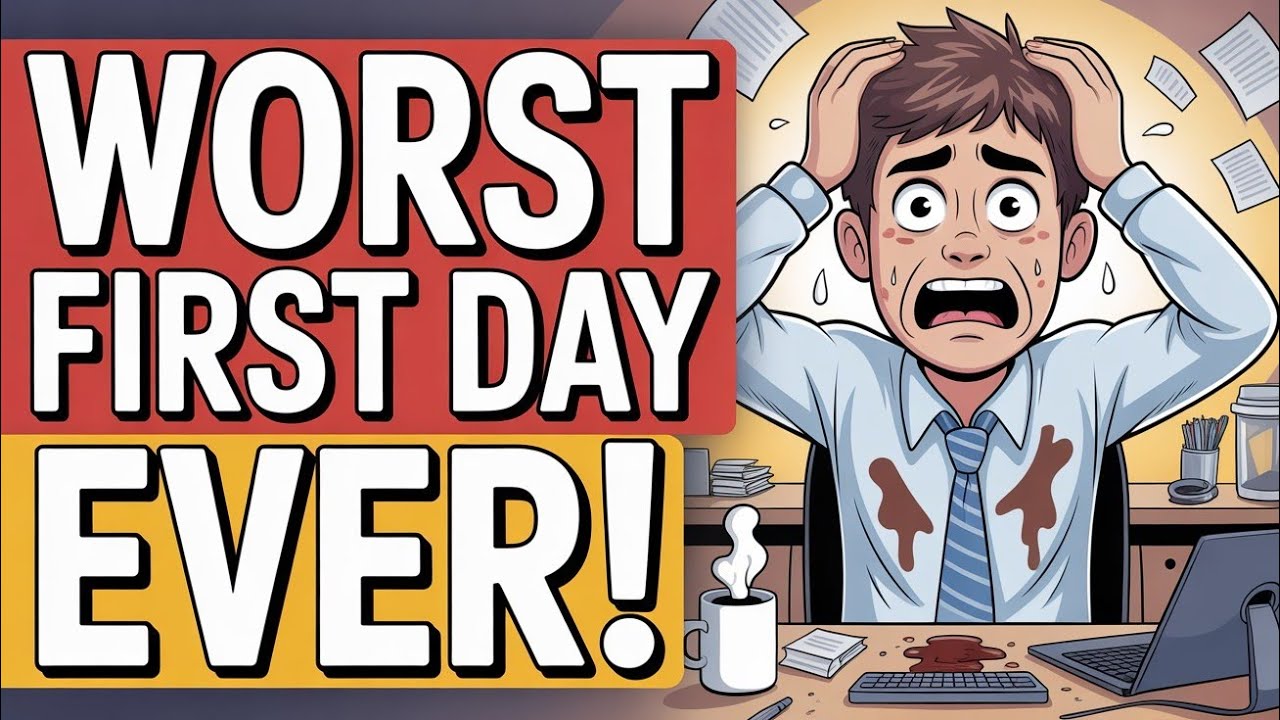 My Worst First Day at Work 😅 | Easy English Conversation (A1) 