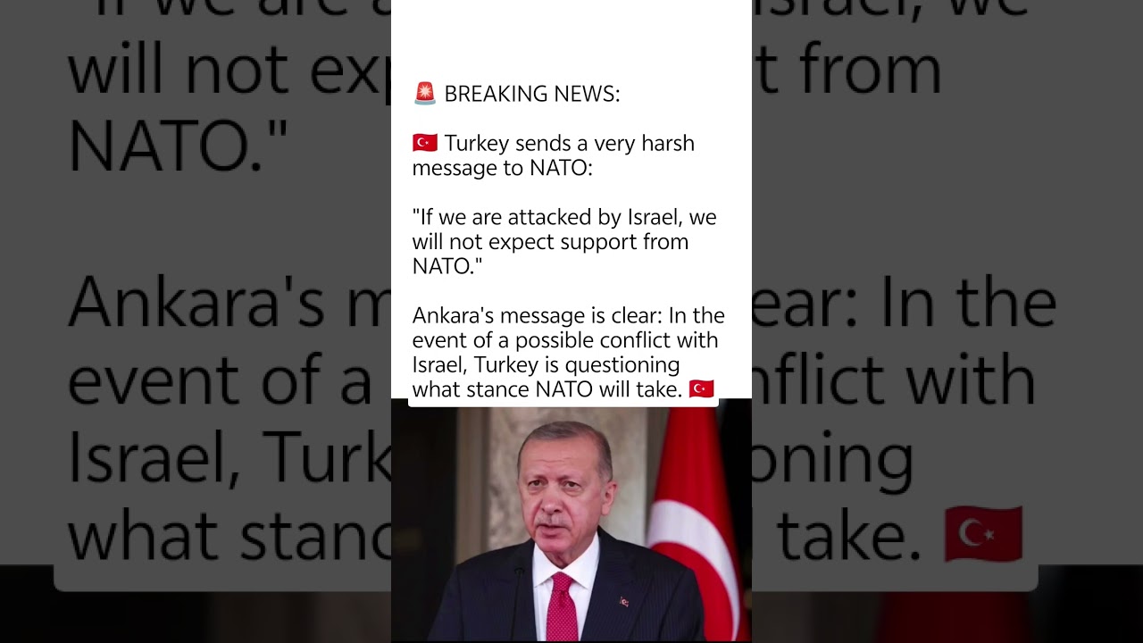 ⚠️ NATO UNDER PRESSURE: Turkey Raises Major Questions Over Israel Conflict! 🇹🇷🇮🇱