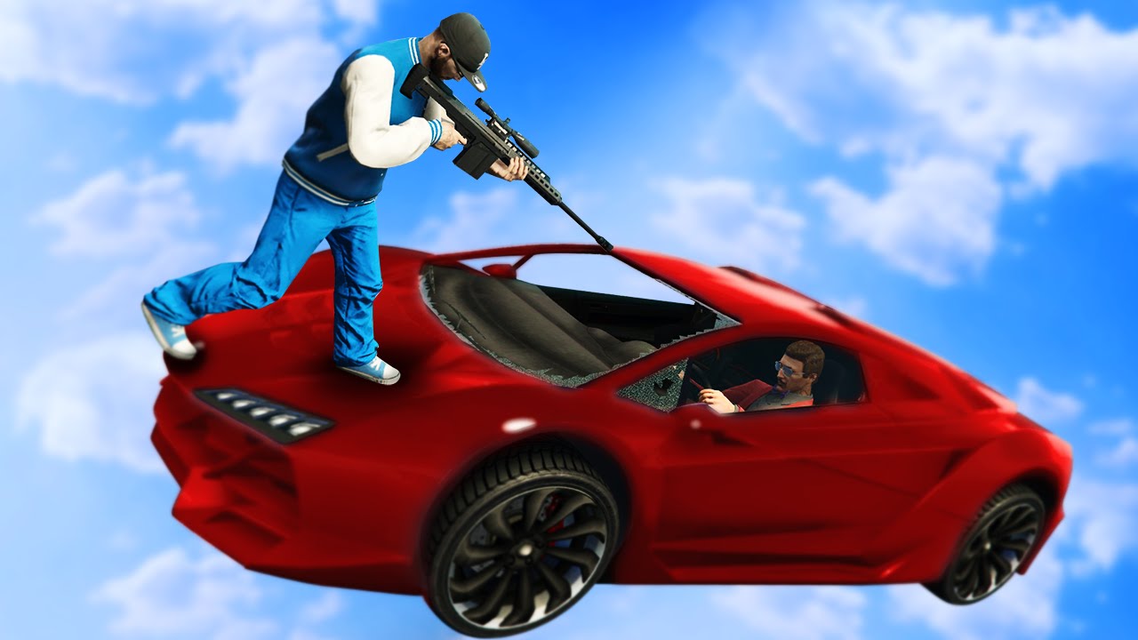 GTA 5 Funny Moments - SKY HIGH SUPER CAR SNIPING! (GTA 5)