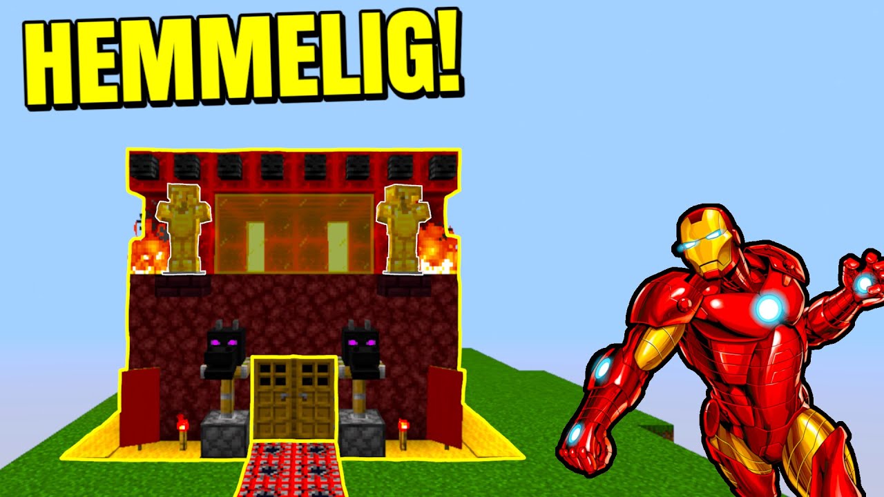 😲IRON MAN'S HEMMELIGE BASE!!😲 - Dansk Minecraft