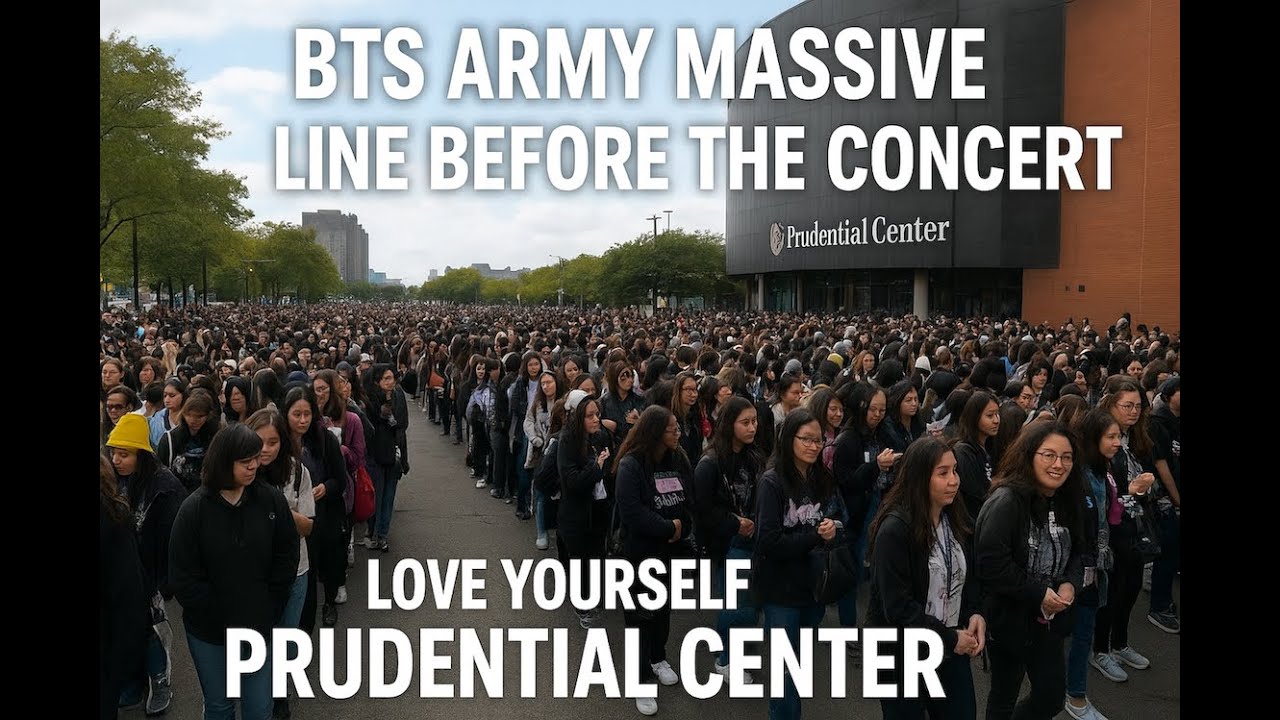 BTS ARMY massive line before the concert | Love Yourself Prudential Center