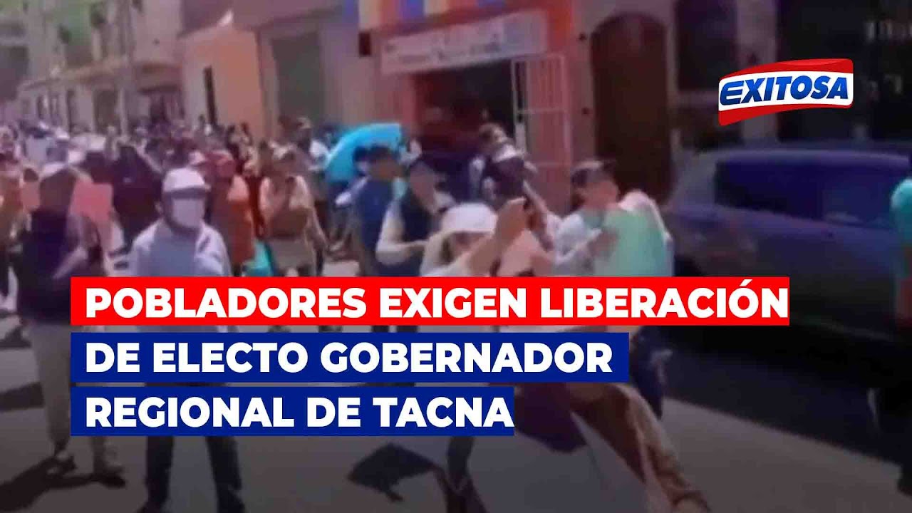 🔴🔵Pobladores exigen liberación de electo gobernador regional de Tacna