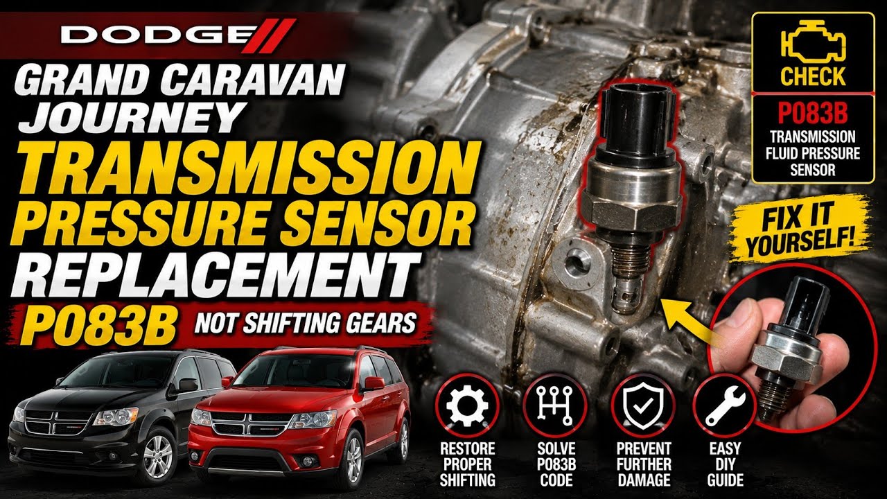 Замена датчика давления в коробке передач Dodge Grand Caravan Journey. P083B. Передачи не переклю...