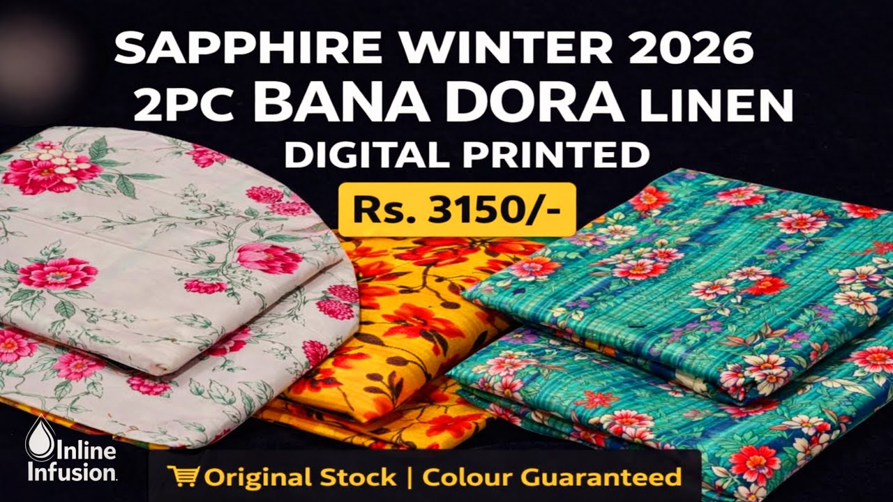 Sapphire Doria Linen Suit Review | Winter Collection 2026 | Price 3150 @InlineInfusion