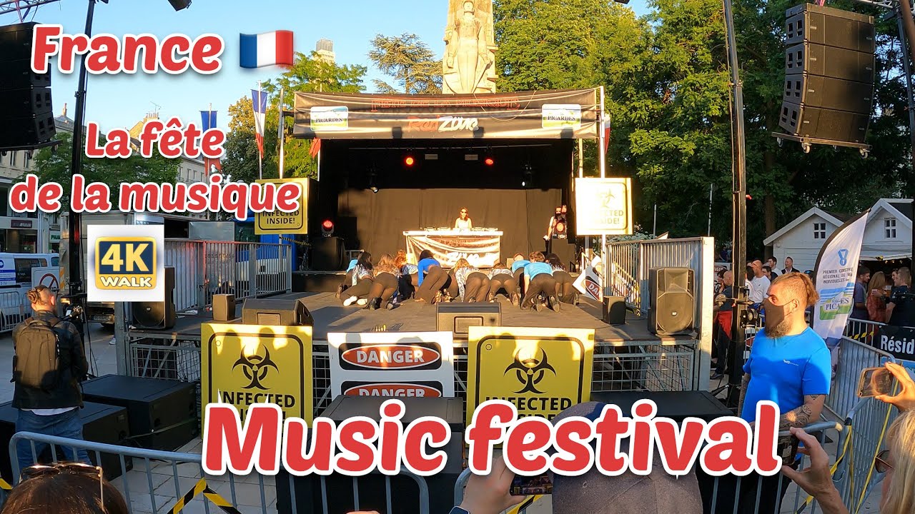 France🇫🇷,amiens,Music festival,La fête de la musique 2022,tour,City4K فرنسا إحتفالات عيد الموسيقي