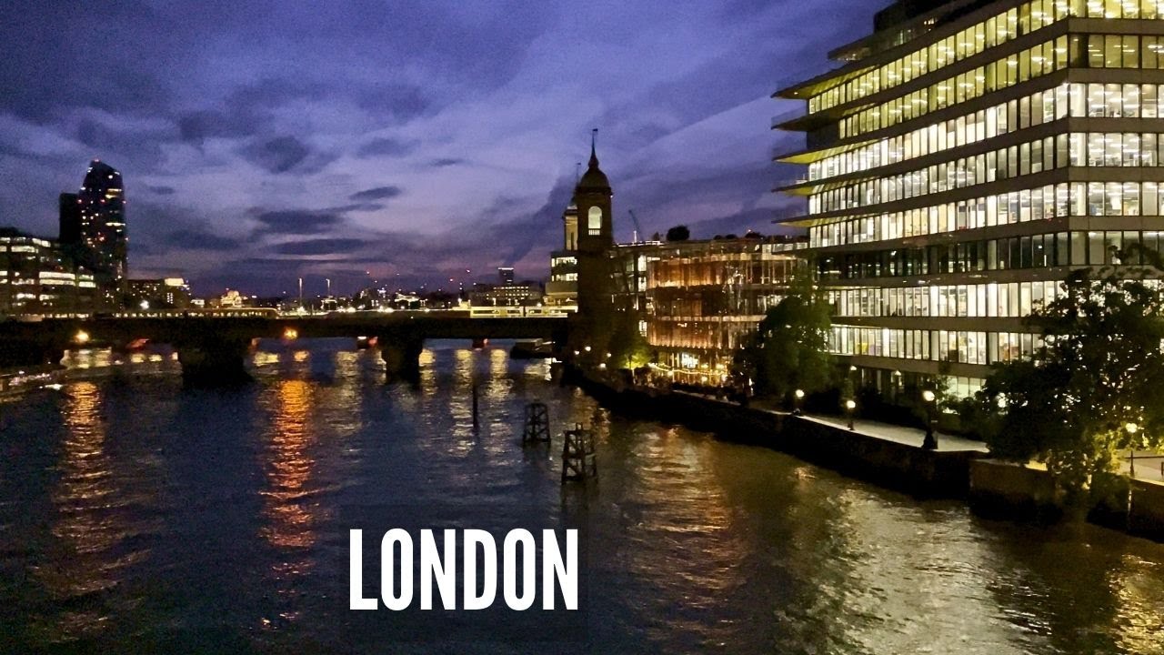 London Bridge Walking Tour 🇬🇧🌟| Walking London at night 4K