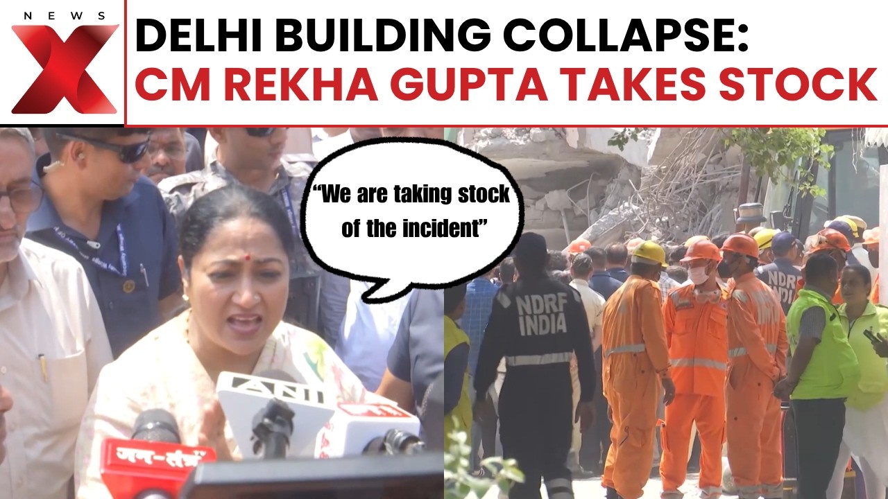 Delhi Building Collapse: Structure Falls Near Saket, CM Rekha Gupta Takes Stock | NewsX