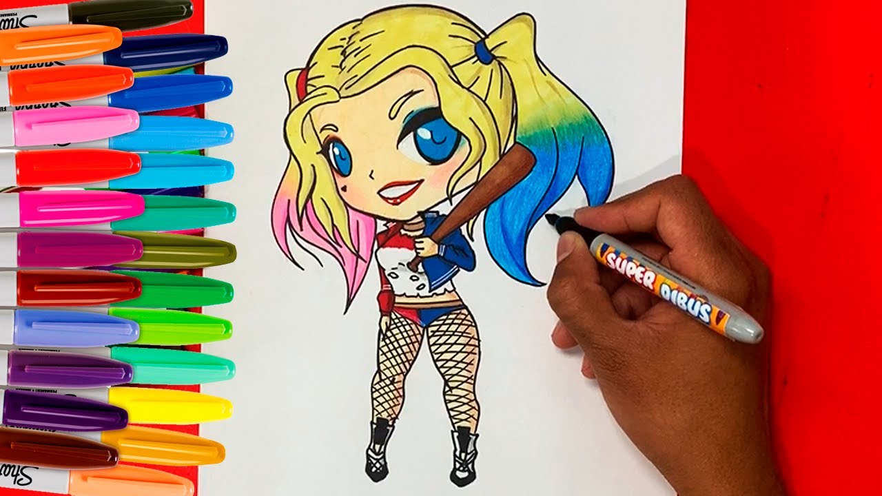COMO DIBUJAR A HARLEY QUINN PASO A PASO (BIRDS OF PREY)