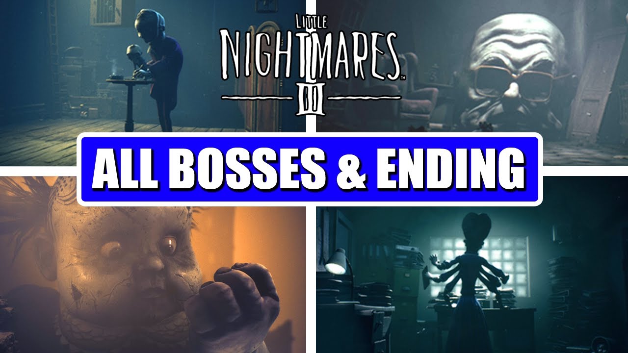 Little Nightmares 3 -- All Bosses with Cutscenes & Ending