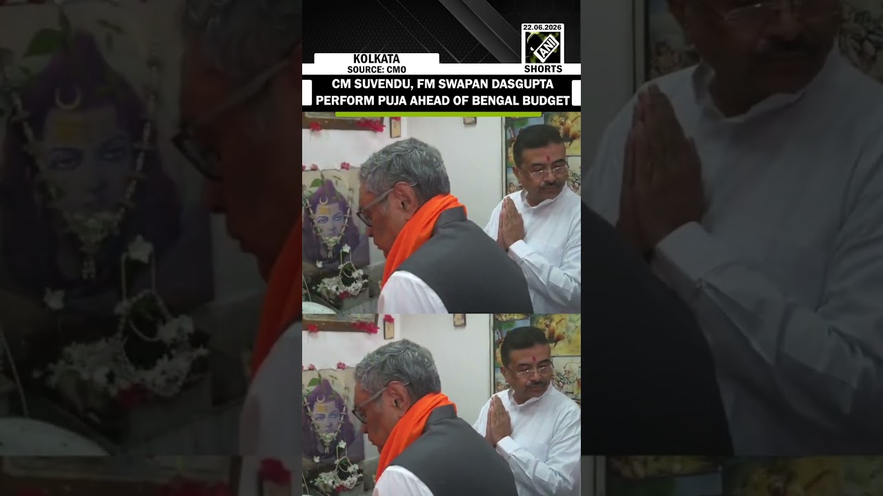 CM Suvendu, FM Swapan Dasgupta perform puja ahead of presentation of first full budget in Assembly