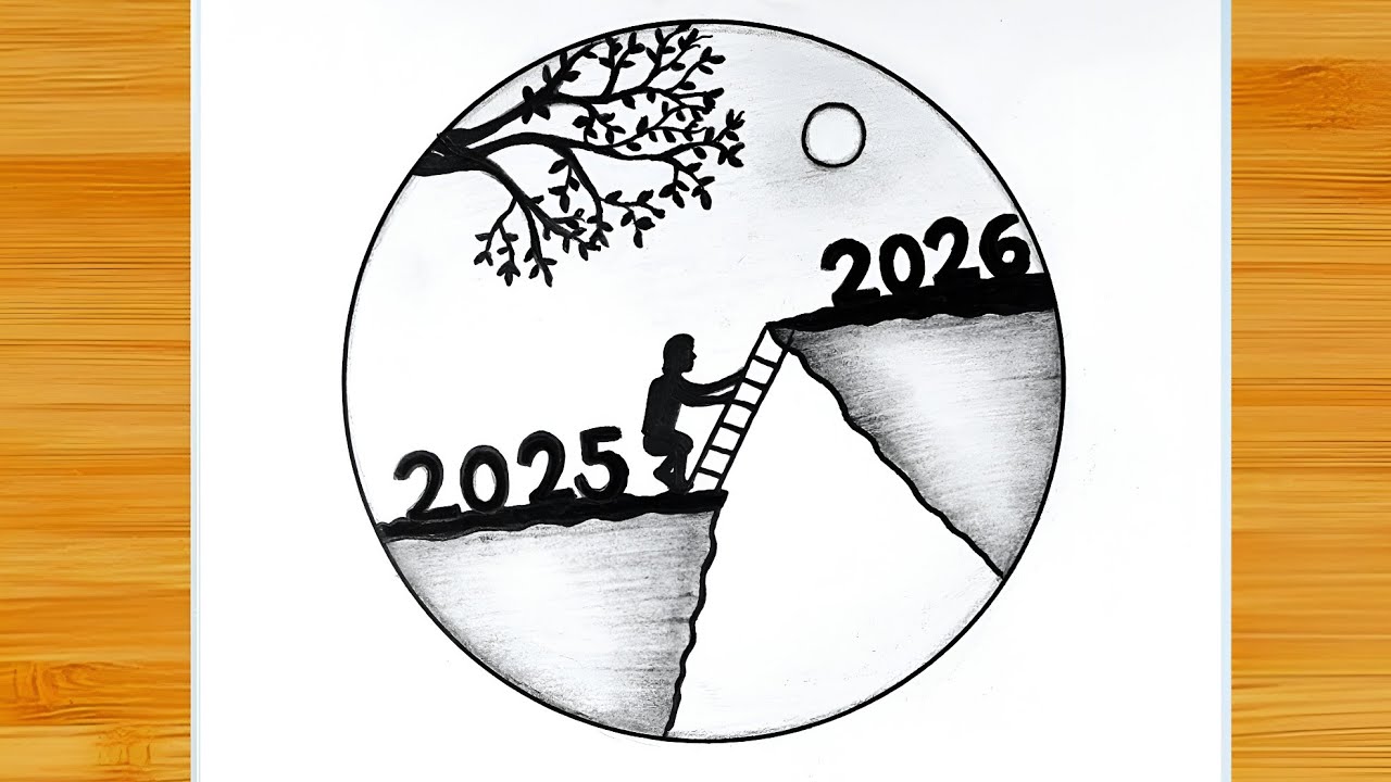 Новогодний рисунок 2026 | Новогодний рисунок|С Новым годом, простой рисунок