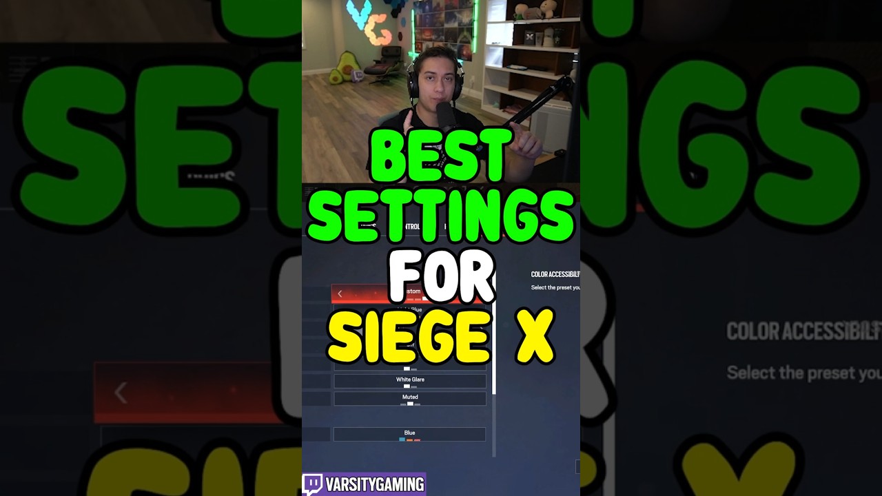 BEST SETTINGS FOR SIEGE X (SIEGE SCHOOL) #shorts